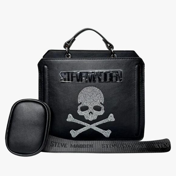 Steve Madden BEvelyn Rhinestone Skull Crossbody Bag - Picture 2 of 11